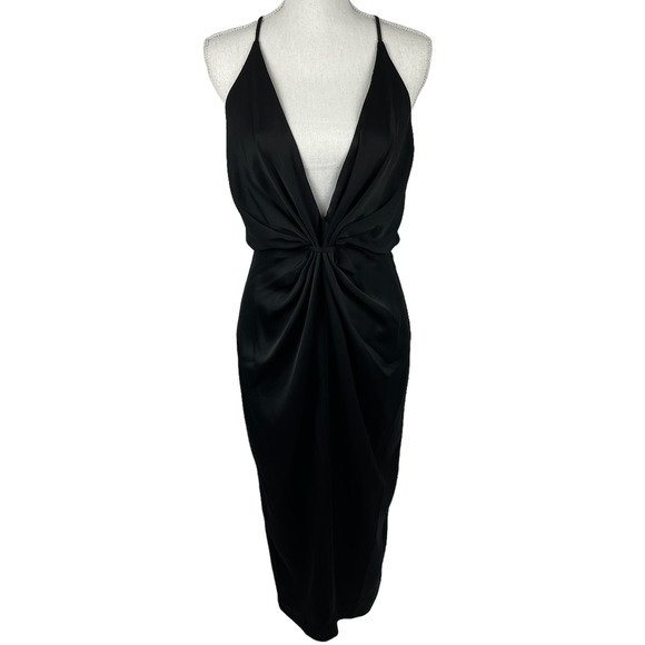 ASOS Dresses & Skirts - Asos Deep V Black Bodycon Strap Dress
